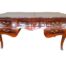 A French Louis XV Style Marquetry Serpentine Walnut Plat Desk / Table With Ormolu Mounts