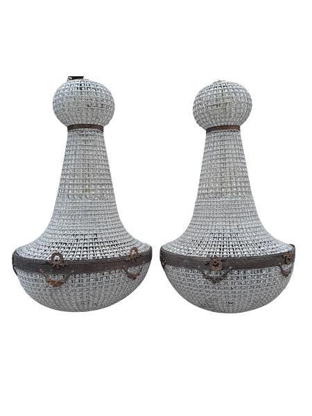 A Pair Of Large French Empire Style Chandeliers