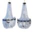 A Pair Of French Large Empire Style Brass & Crystal Chandeliers