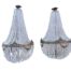 A Pair Of French Large Empire Style Brass & Crystal Large Chandeliers