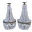 A Pair Of French L:Arge Empire Style Brass & Crystal Chandeliers
