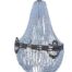 A French Large Empire Style Brass & Crystal Chandelier