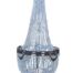 A French Large Empire Style Brass & Crystal Chandelier