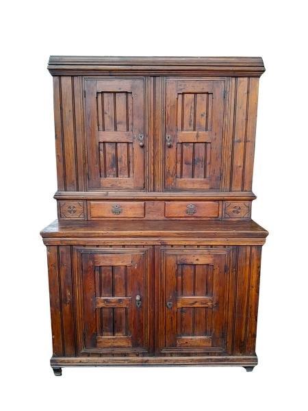 An Antique 19TH Century Oak And Oregon Cabinet