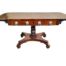 An Antique Early 19th Century Regency Rosewood Sofa Table With Drawers On Brass Original Brass Castors