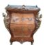 A 20th Century Louis XV Kingswood And Walnut Bombe Chest Of Drawers With  Marble Top And Extensive Ormolu Fittings