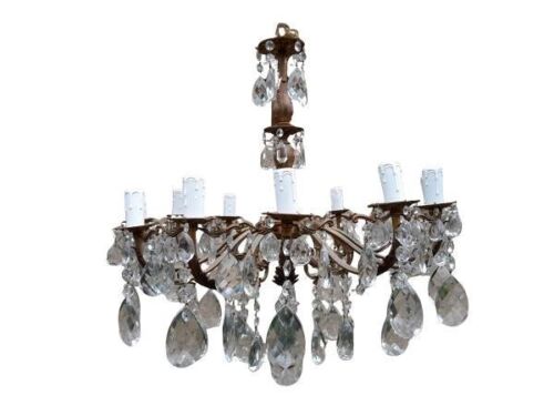 A 20th Century French Style Gilt And Crystal Chandelier