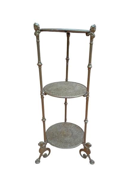 A 20th Century French Style Gold Metal Stand