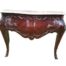 A French Louis XV Style Walnut Bombe Chest / Server With Drawer And  Gilt Metal Mounts / Ormolu And Marble Top