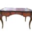 A French Walnut Louis XV Style Desk / Bureau Plat With Leather Top