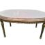 A French Style Oval Carved Giltwood Coffee Table With A Marble Top