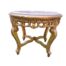 A French Style Carved Giltwood Table With A Cream Marble Top