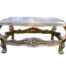 A French Style Carved Giltwood Coffee Table With A Marble Top