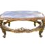 A French Style Carved Giltwood Coffee Table With A Marble Top