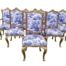A Set Of Eight French Style Carved & Ornate Giltwood Dining Chairs  Comprising A Pair Of Armchairs With Six Dining Chairs