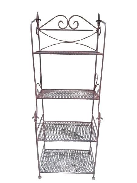 A 20th Century Wrought Iron 4 Tier Outdoor / Garden Plant Stand