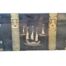 A 20th Century Chinese Black :Lacquer Teak Wood Chest With Brass Locks