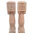 A 20TH Century Pair Or Ornately Carved Teak Pillars