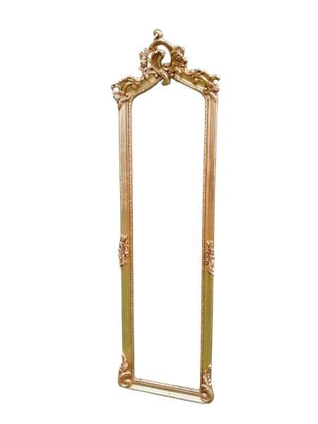 A French Ornate Rococo Style Carved Giltwood And Bevelled Mirror
