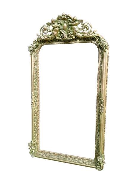 An Ornate Rococo French Style Carved Giltwood And Bevelled Mirror
