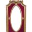 An Ornate Rococo Style Carved Giltwood And Bevelled Mirror With Burgandy Inner Lining