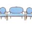 A 20th Century Ornately Carved Giltwood Set Of Settee And Two Armchairs