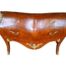 A French Louis XV Style Walnut & Mahogany Bombe Chest of Drawers with Gilt Metal Mounts/Ormolu and Marble Top