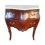A French Louis XV Style Walnut & Mahogany Bombe Chest Of Drawers With Gilt Metal Mounts / Ormolu And Marble Top