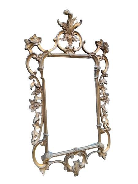 A 19th Century French Style Ornately Carved Giltwood Mirror