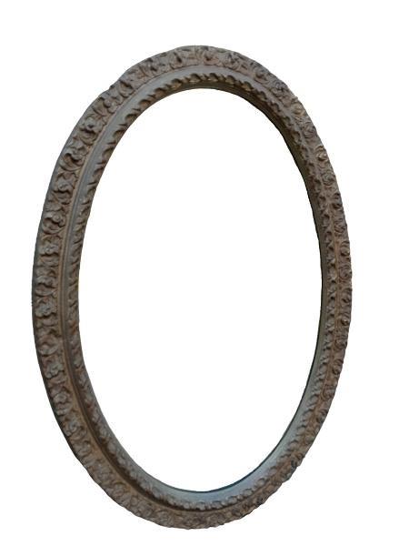 A 20th Century Bevelled And  Gilded Oval Mirror