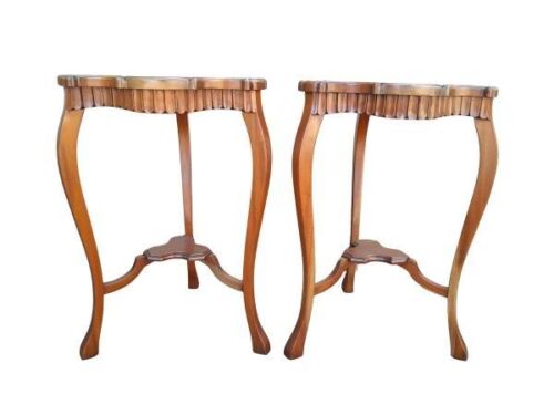 A 20th Century Edwardian Style Pair of Mahogany Side Tables