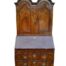 Early 18th Century/Circa 1740  Antique Dutch Double Dome Burr Walnut Cabinet With Inlaid Drawers And Drop Down Bureau Front With Gilt Brass Mounts