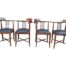 An Antique Circa 1900 Set Of Four Inlaid Mahogany Armchairs
