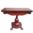 An Antique A William IV Carved Rosewood Card Table On Paw Feet