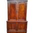 A 20th Century French Country Style Acacia Wood Drinks Cabinet / Linen Press / TV Cabinet With Shelves In The Top  And Bottom And Two Drawers