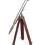 A 20th Century Brass Telescope On Adjustable Telescopic Tripod Stand Telescope