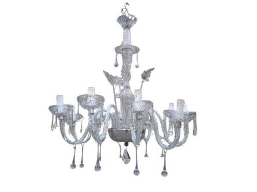 A 20th Century Circa 1950s Murano Glass Ten Light Chandelier