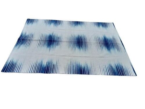A Woven Kelim In Blue / White