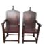 An Antique18th Century Pair Of English Oak Chairs