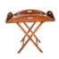 An Antique Victorian Mahogany Butlers Tray With Brass Hinged Sides