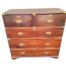 An Antique 19th Century Circa 1880s Victorian Mahogany Military Campaign Chest With Brass Hardware
