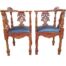 A 20th Century Pair Of Carved Mahogany Corner Chairs