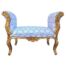 A French Style Ornately Carved Giltwood Window Seat / Ottoman / Stool