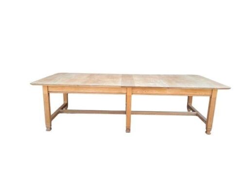 A 20th Century Elm-Wood Entrance / Library / Dining Table With A Drawer
