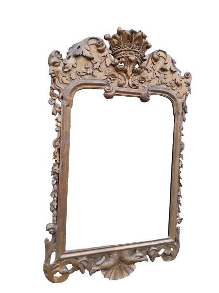 An Antique 19th Century Louis XV Style In An Ornately Carved Giltwood  Frame