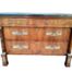 A 20th Century Empire-Style Mahogany Chest Of Drawers Commode With Brass Mounts With Granite Top