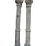 An Antique 19th Century Pair Of Carved Columns On Stone Bases
