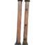 An Antique 19th Century Pair Of Teak Columns On Stone Bases