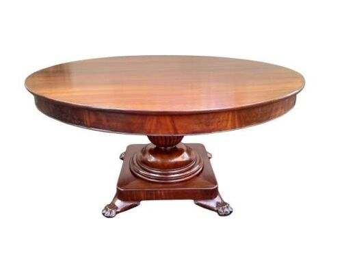 A 19th Century Mahogany Breakfast / Entrance Table On Paw Feet