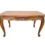 A 20th Century French Style Carved Draw-Leaf Walnut Dining Table With Inlay-Parquetry
